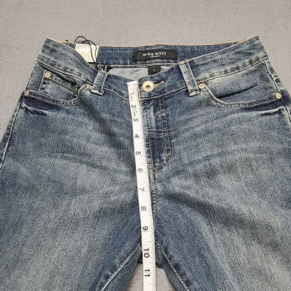 Nine West Womens Jeans 6/27 Average West End Boot Metro Wash Faded Front - Picture 3 of 12